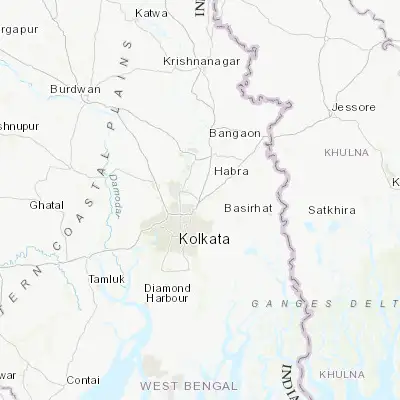 Map showing location of Bārāsat (22.721540, 88.481980)