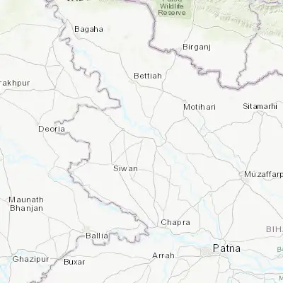 Map showing location of Barauli (26.381090, 84.586480)