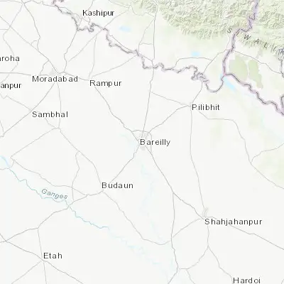 Map showing location of Bareilly (28.366780, 79.431670)