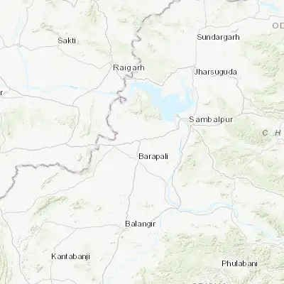Map showing location of Bargarh (21.333480, 83.619050)