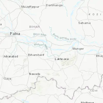Map showing location of Barhiya (25.288140, 86.020550)