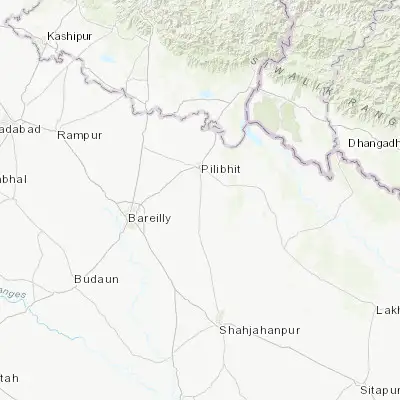 Map showing location of Barkhera Kalān (28.452090, 79.806550)