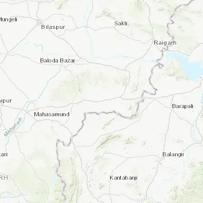 Map showing location of Basna (21.278850, 82.826700)