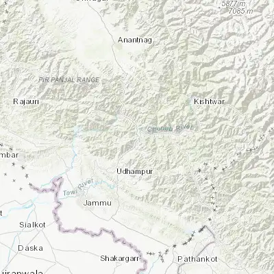 Map showing location of Batoti (33.118260, 75.308890)