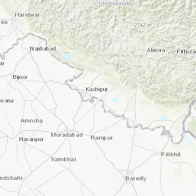 Map showing location of Bāzpur (29.152990, 79.108140)