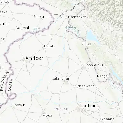 Map showing location of Begowāl (31.611520, 75.521350)