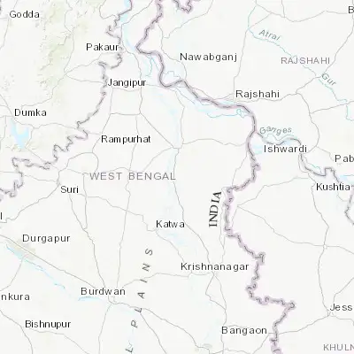 Map showing location of Beldānga (23.934280, 88.260180)