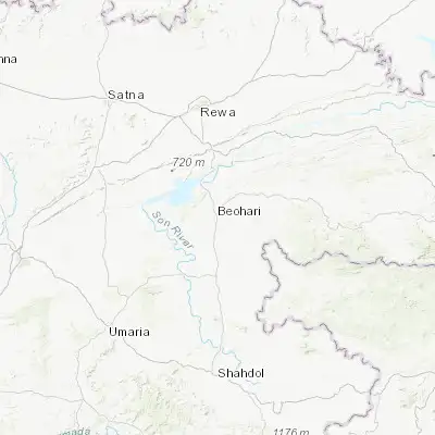 Map showing location of Beohāri (24.024230, 81.378310)