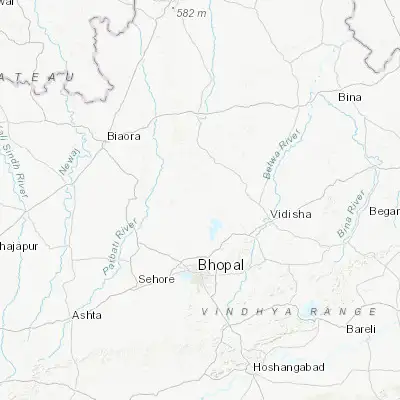Map showing location of Berasia (23.631340, 77.433510)