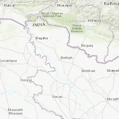 Map showing location of Bettiah (26.802290, 84.503110)