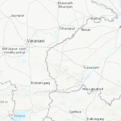 Map showing location of Bhabhua (25.040490, 83.607490)