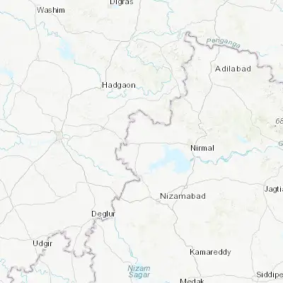 Map showing location of Bhaisa (19.112850, 77.963360)
