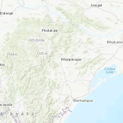 Map showing location of Bhanjanagar (19.927190, 84.582010)
