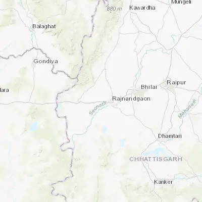 Map showing location of Bhānpurī (21.091900, 80.932180)