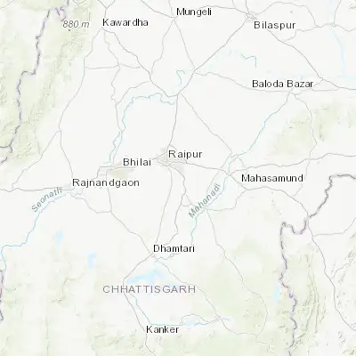 Map showing location of Bhatgaon (21.150000, 81.700000)