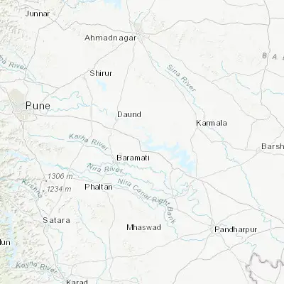 Map showing location of Bhigvan (18.300700, 74.767010)