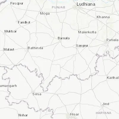 Map showing location of Bhīkhi (30.059180, 75.535000)
