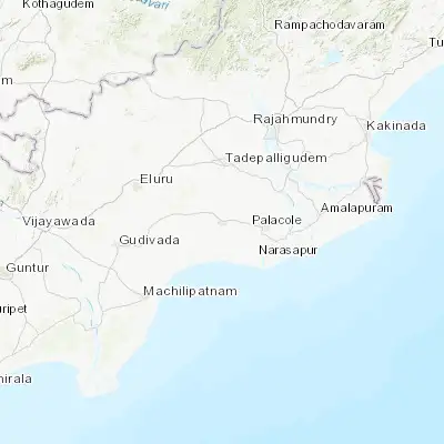 Map showing location of Bhīmavaram (16.540780, 81.523220)