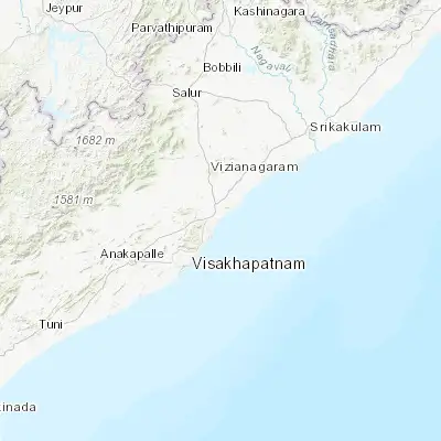 Map showing location of Bhīmunipatnam (17.890170, 83.452030)
