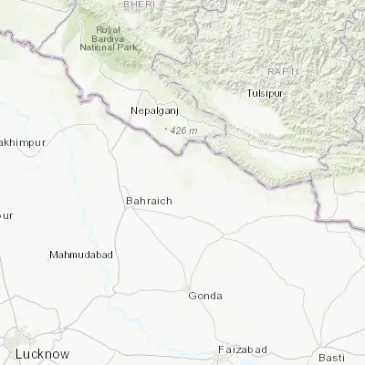 Map showing location of Bhinga (27.702830, 81.934300)
