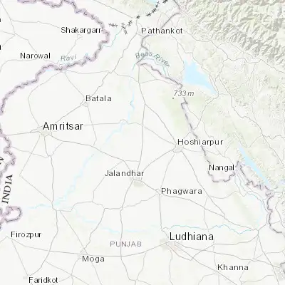 Map showing location of Bhogpur (31.554420, 75.642710)