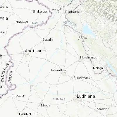 Map showing location of Bhulath Gharbi (31.542790, 75.507550)