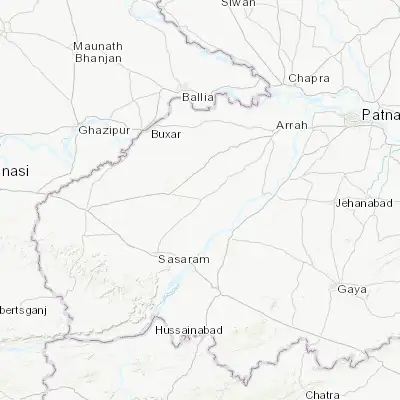 Map showing location of Bikramganj (25.210730, 84.255080)