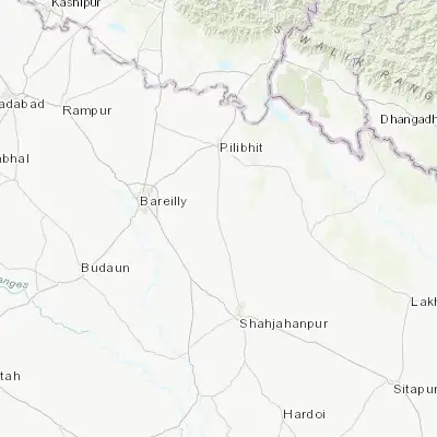 Map showing location of Bīsalpur (28.292530, 79.804720)