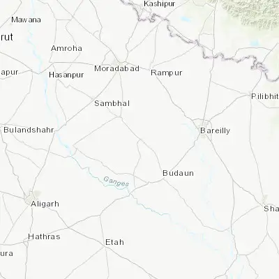 Map showing location of Bisauli (28.307720, 78.936780)