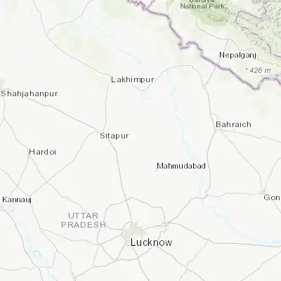 Map showing location of Biswān (27.495810, 80.996180)