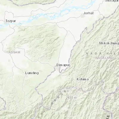 Map showing location of Bokajān (26.021310, 93.779450)