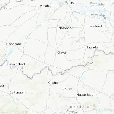Map showing location of Buddh Gaya (24.698080, 84.986900)