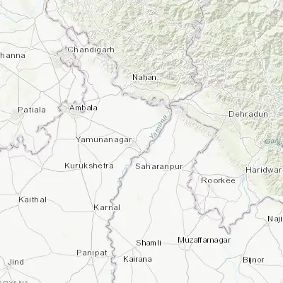 Map showing location of Būriya (30.159110, 77.358140)