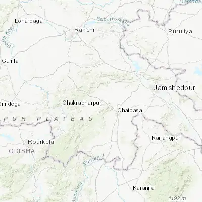 Map showing location of Chakradharpur (22.676110, 85.628920)