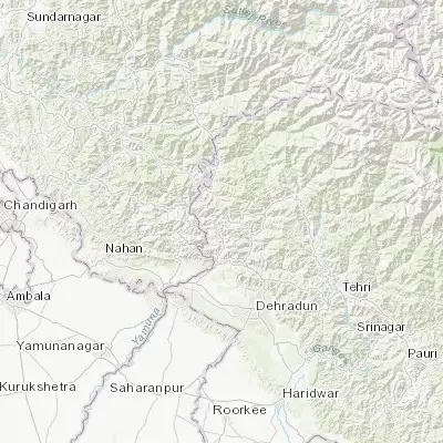 Map showing location of Chakrāta (30.703690, 77.863860)
