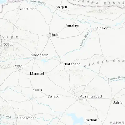 Map showing location of Chālisgaon (20.457810, 75.015960)