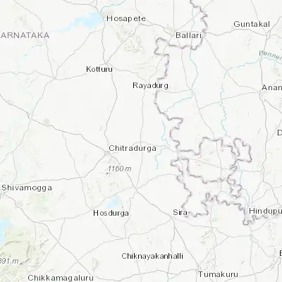 Map showing location of Challakere (14.318000, 76.651650)