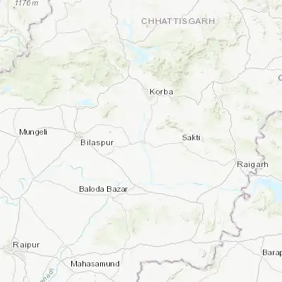 Map showing location of Chāmpa (22.035320, 82.642340)
