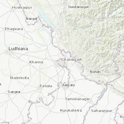 Map showing location of Chandīgarh (30.736290, 76.788400)