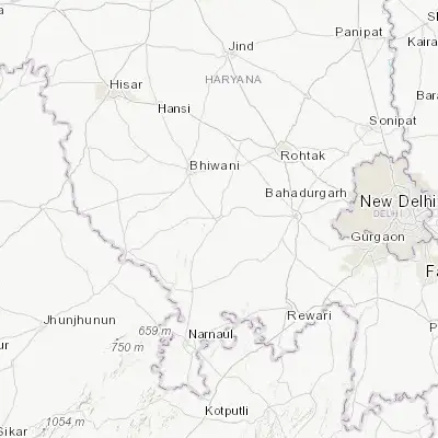 Map showing location of Charkhi Dādri (28.591660, 76.271610)