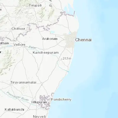 Map showing location of Chengalpattu (12.691840, 79.976610)