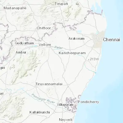 Map showing location of Cheyyar (12.660520, 79.543080)