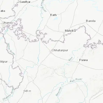 Map showing location of Chhatarpur (24.917700, 79.588710)