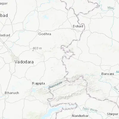 Map showing location of Chhota Udepur (22.304010, 74.015800)