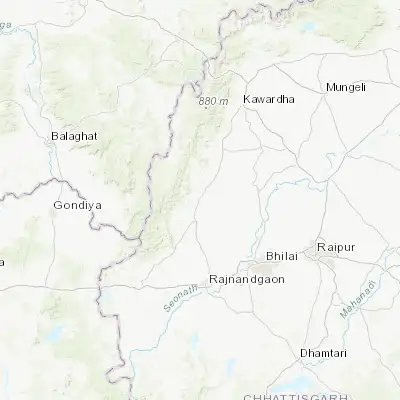 Map showing location of Chhuīkhadān (21.523160, 80.997880)