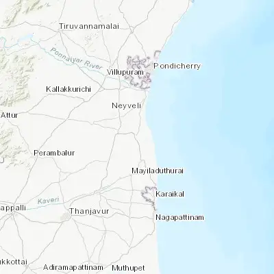 Map showing location of Chidambaram (11.399330, 79.691440)