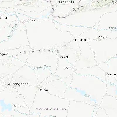 Map showing location of Chikhli (20.350460, 76.257740)