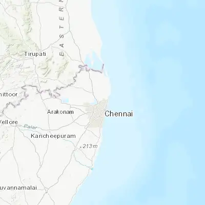 Map showing location of Chinnasekkadu (13.160890, 80.257270)