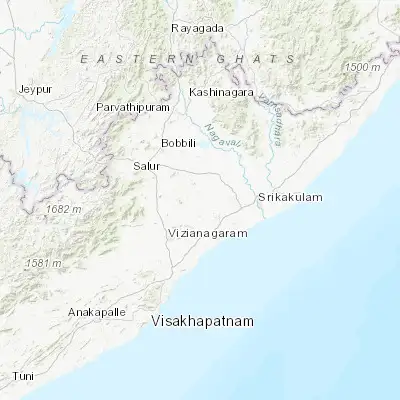 Map showing location of Chīpurupalle (18.311420, 83.568460)