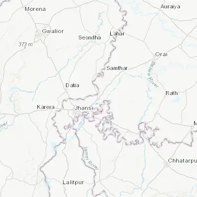 Map showing location of Chirgaon (25.571980, 78.814320)